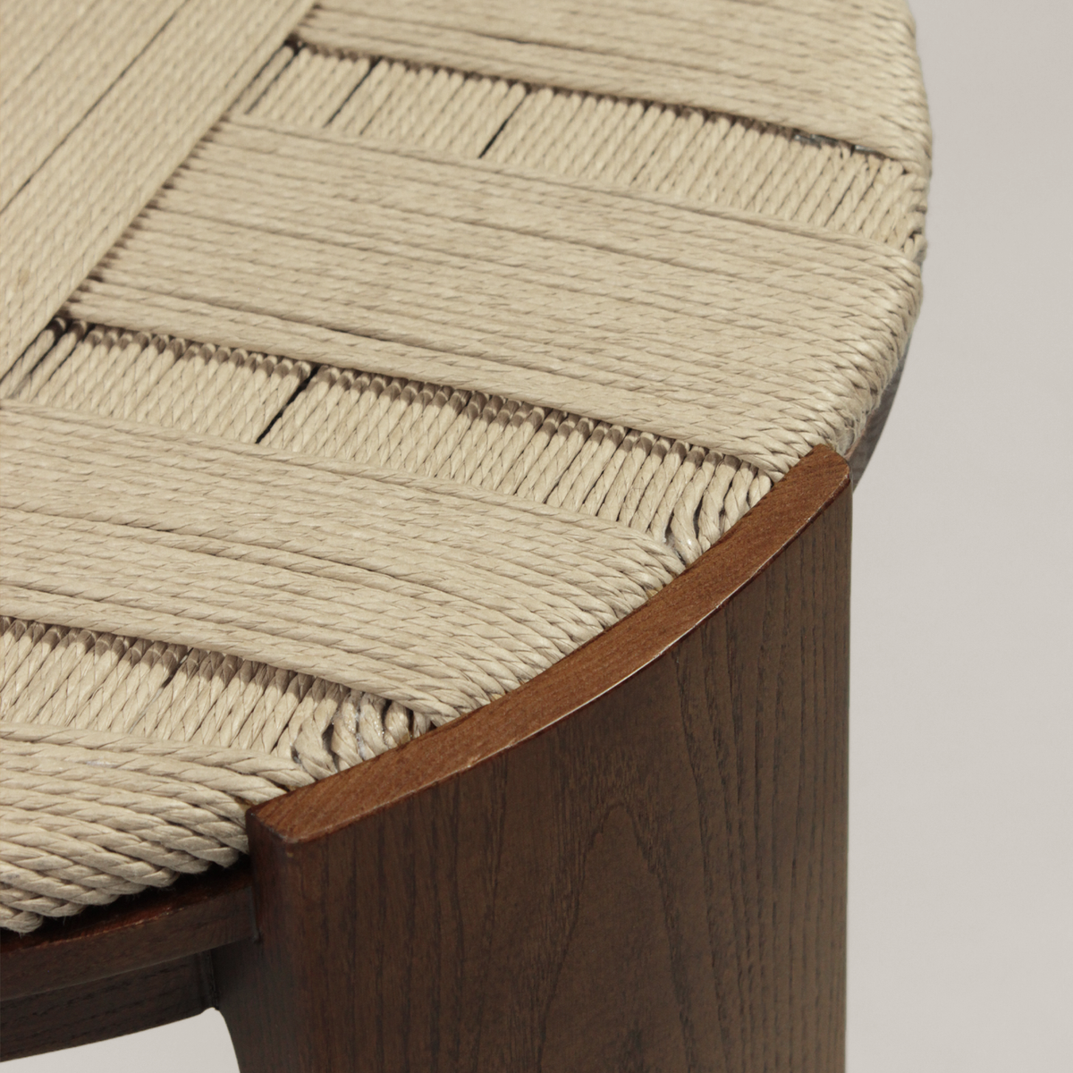 Nest Dining Chair woven rope seat detail by Maison Burgos
