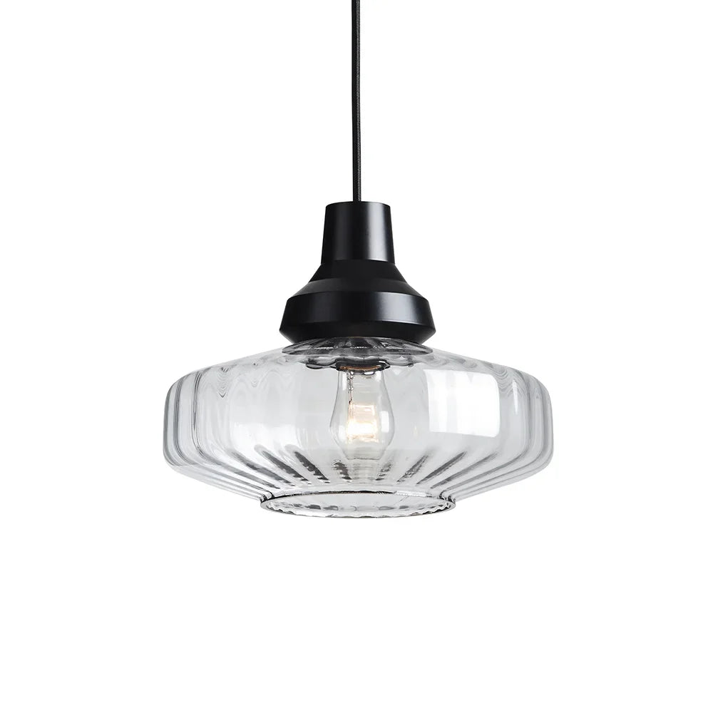 New Wave Optic Pendant Light Clear by Maison Burgos