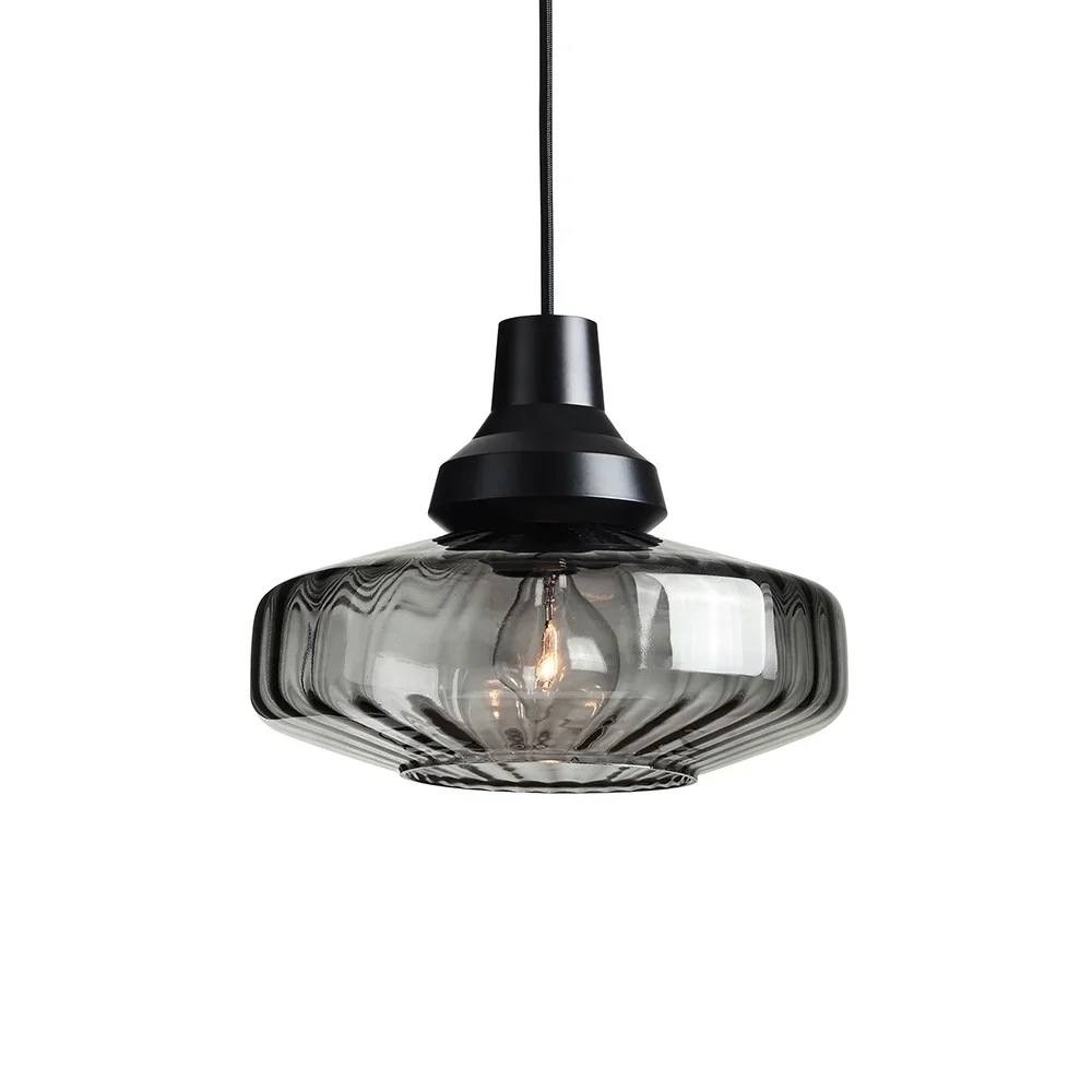 New Wave Optic Pendant Light Smoke by Maison Burgos
