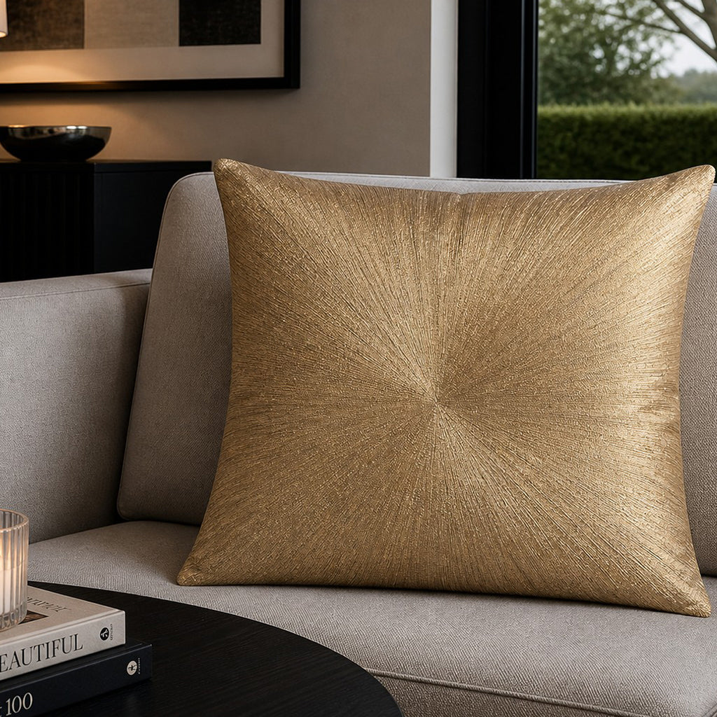 Nim Pillow - Light Brown Linen, styled in a living room by Maison Burgos