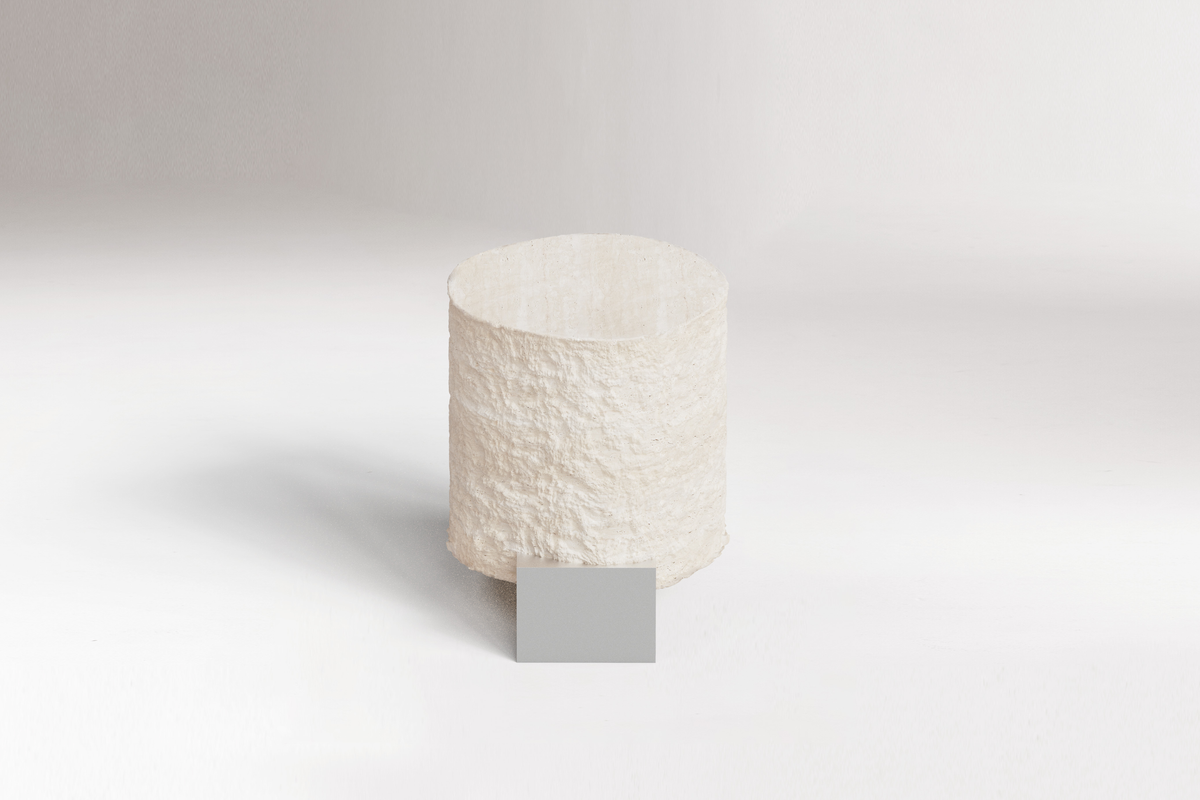 On The Rocks Side Table nickel base detail by Maison Burgos
