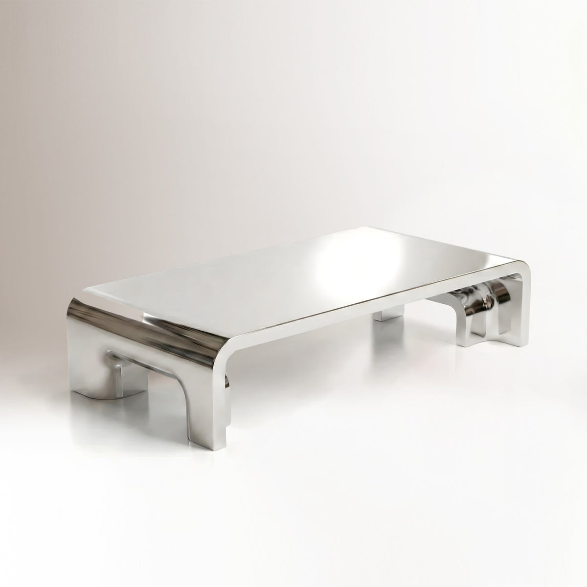 Pliè Center Table curved base detail by Maison Burgos