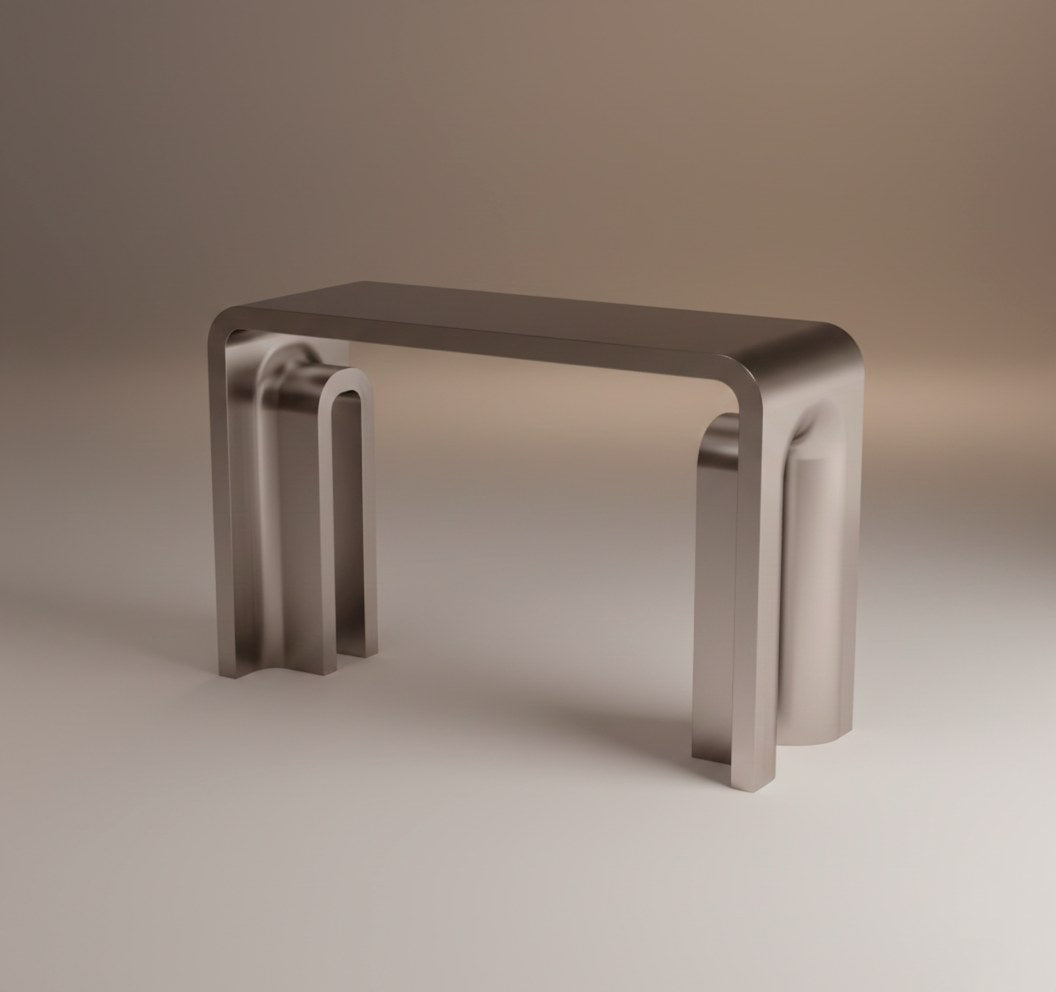 Pliè Console curved support detail by Maison Burgos