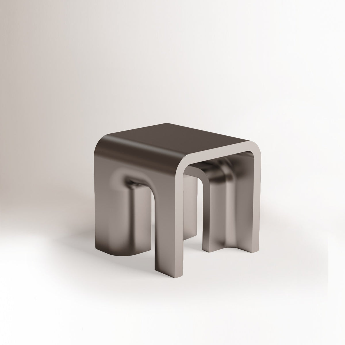 Pliè Side Table side profile by Maison Burgos