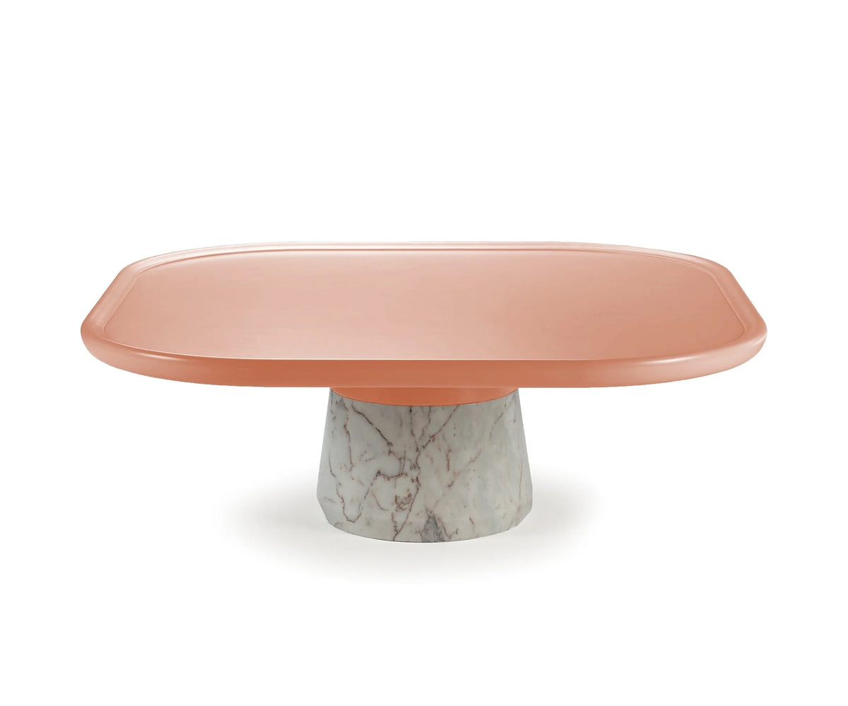 Poppy Coffee Table - Powder Lacquered Top, top view