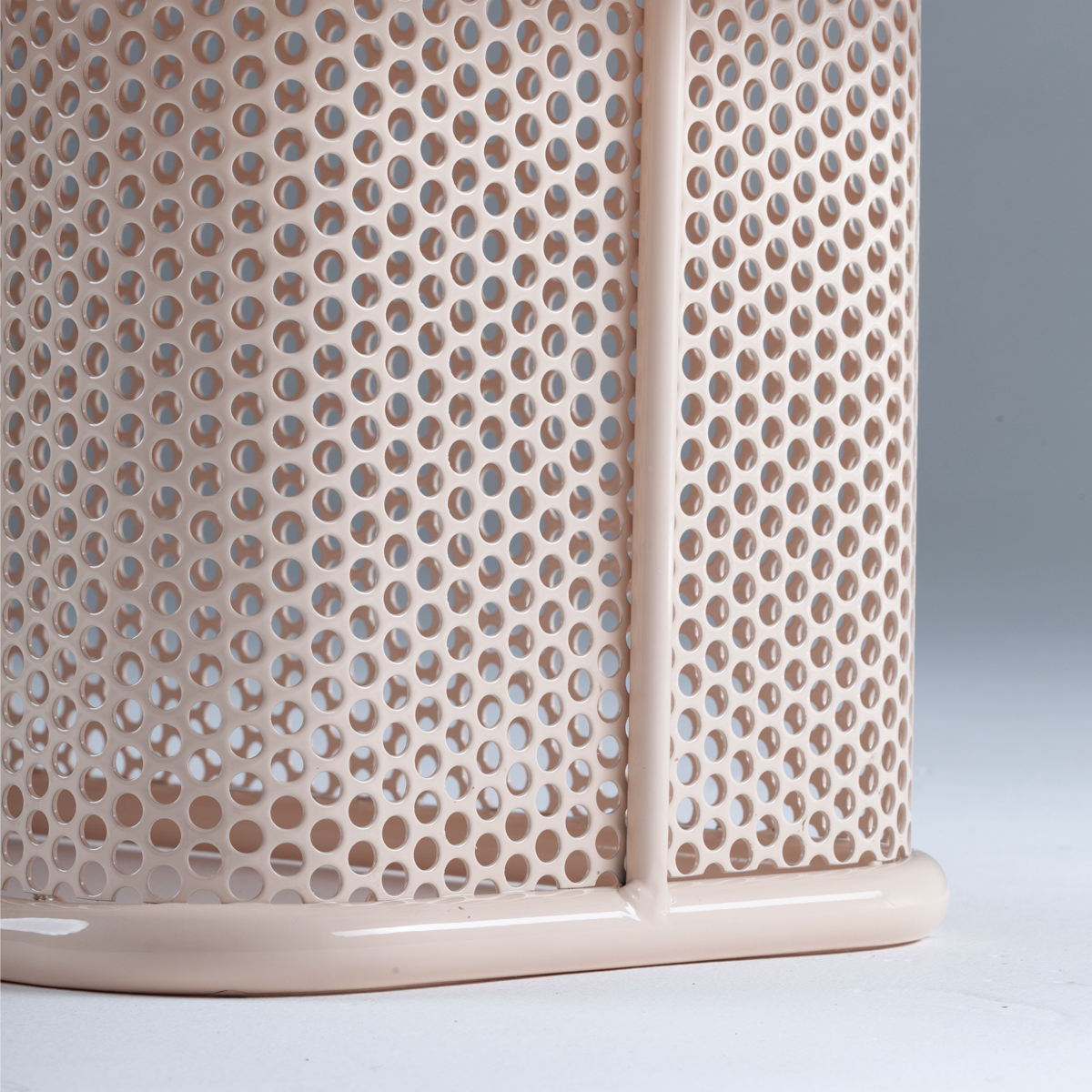 Riviera Modular Coffee Table detail of the pink perforated metal base
