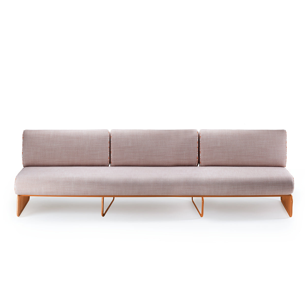 Riviera Modular Sofa - 3 Seat in pink outdoor upholstery by Maison Burgos