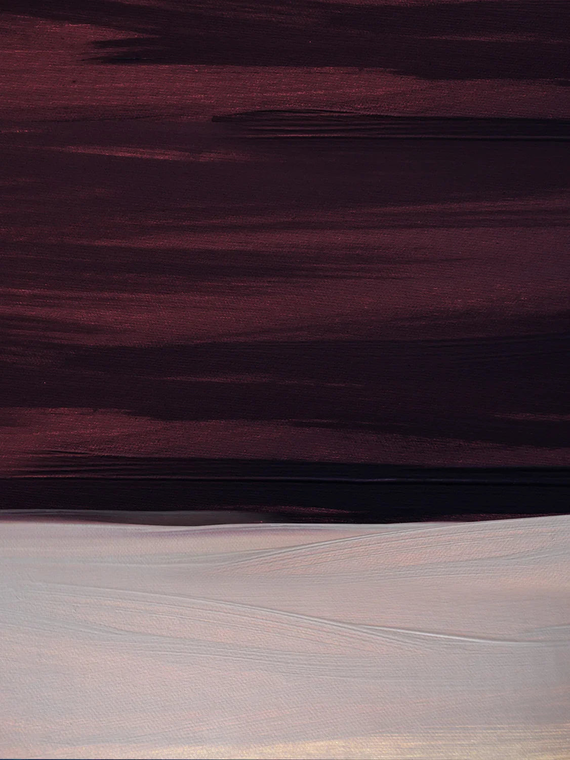 Mammalampa Sisters Floor Lamp in Dawn, hand-painted canvas shade close-up in plum and blush