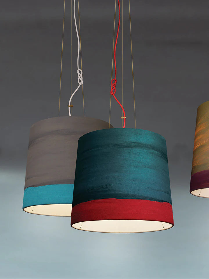 Mammalampa Sisters Pendant Light Medium - Aurora in a cluster with teal, red and grey shades