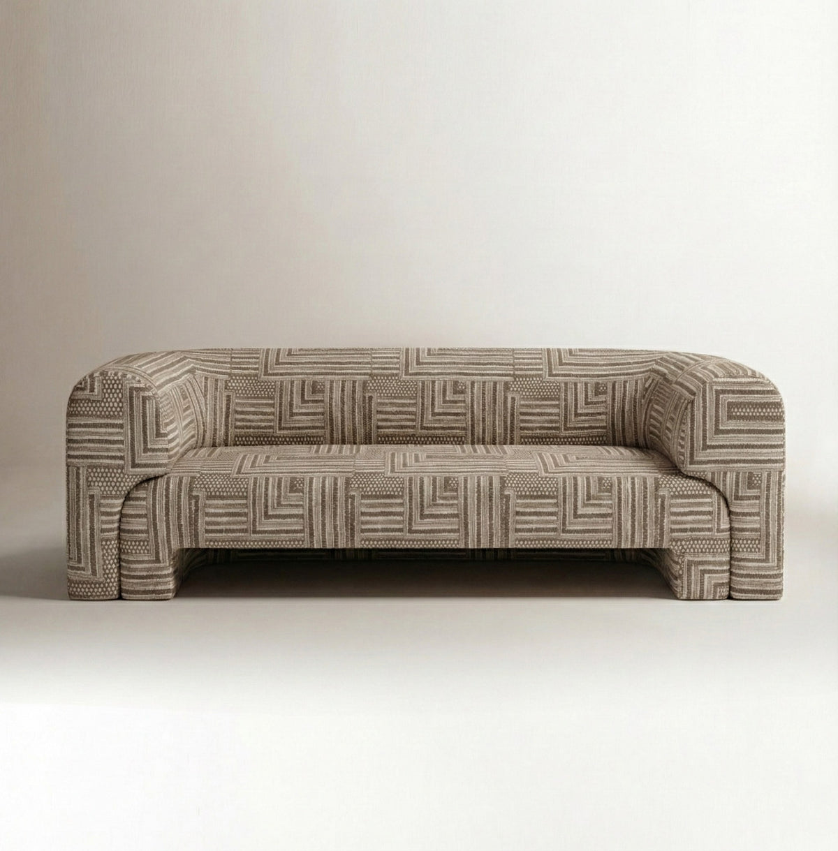 Slide Sofa in a textured woven fabric by Maison Burgos