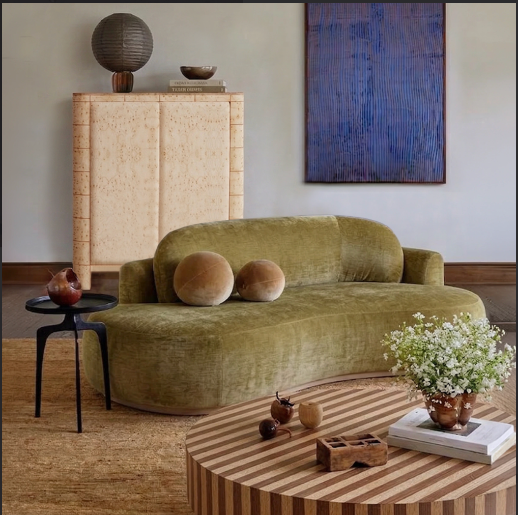 Soft Cage Bar Cabinet in a living room interior by Maison Burgos