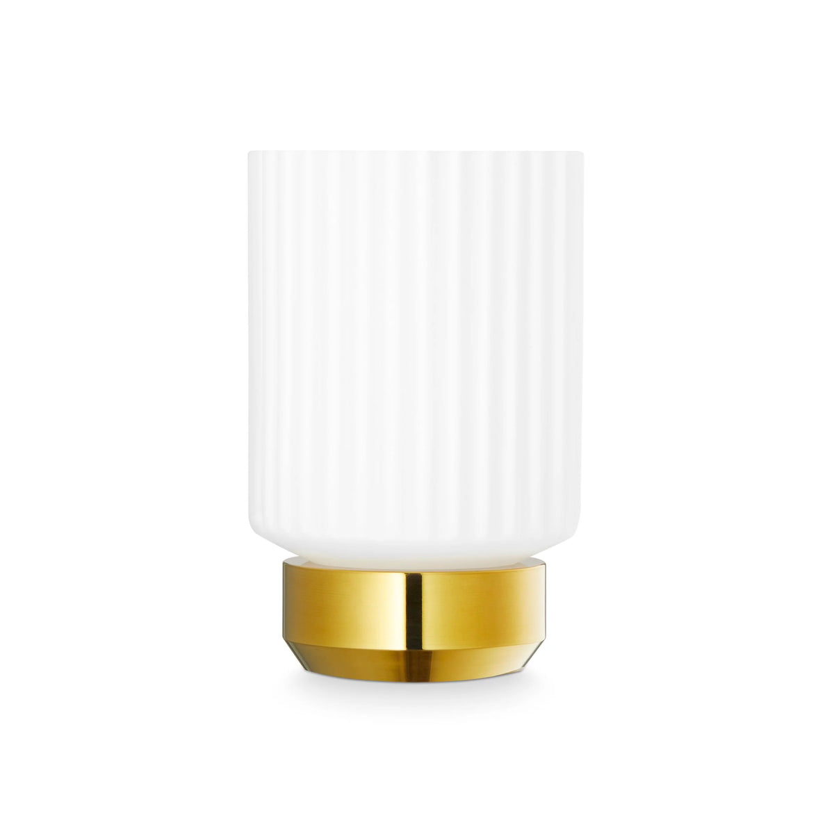 Sons of Brass Candle Holder hurricane in Opal glass with brass base