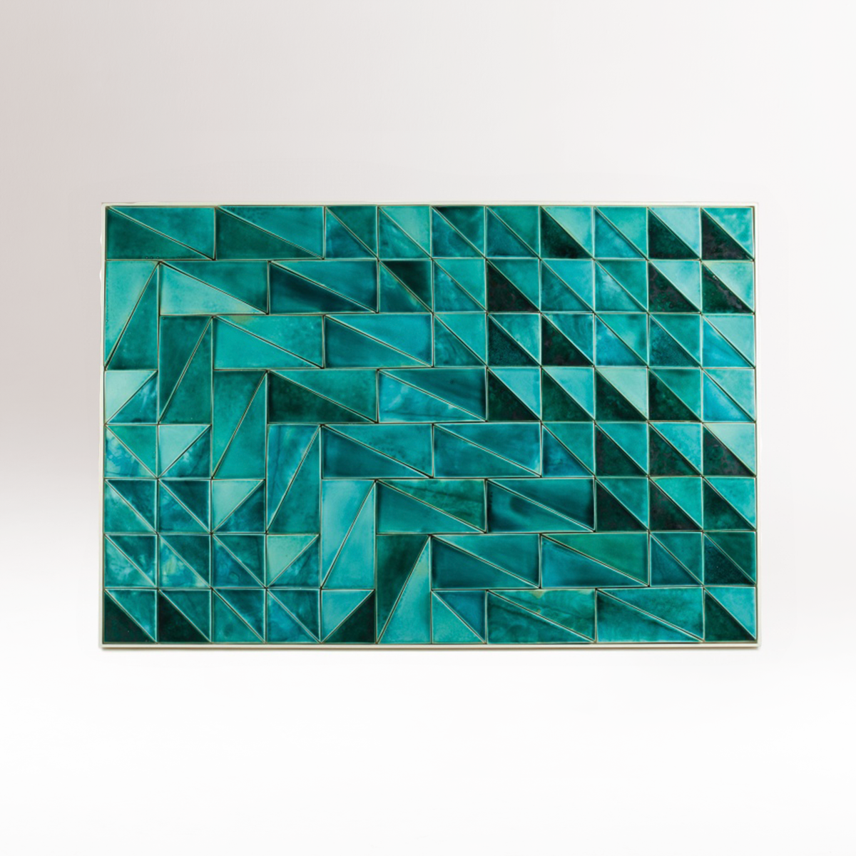 Tejo Panel in Jade on a white wall