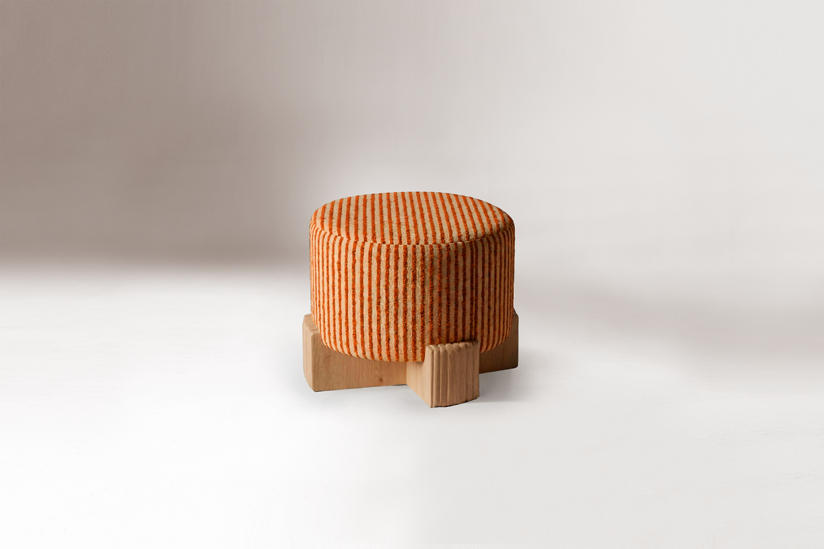 Twin Ottoman large in Feel Burnt Orange by Maison Burgos