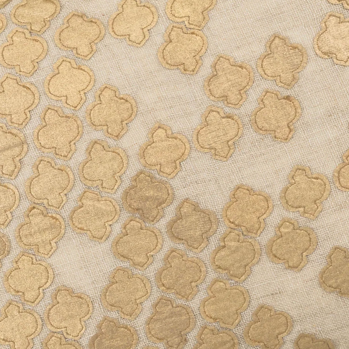 Verona Gold Pillow, fabric close-up by Maison Burgos