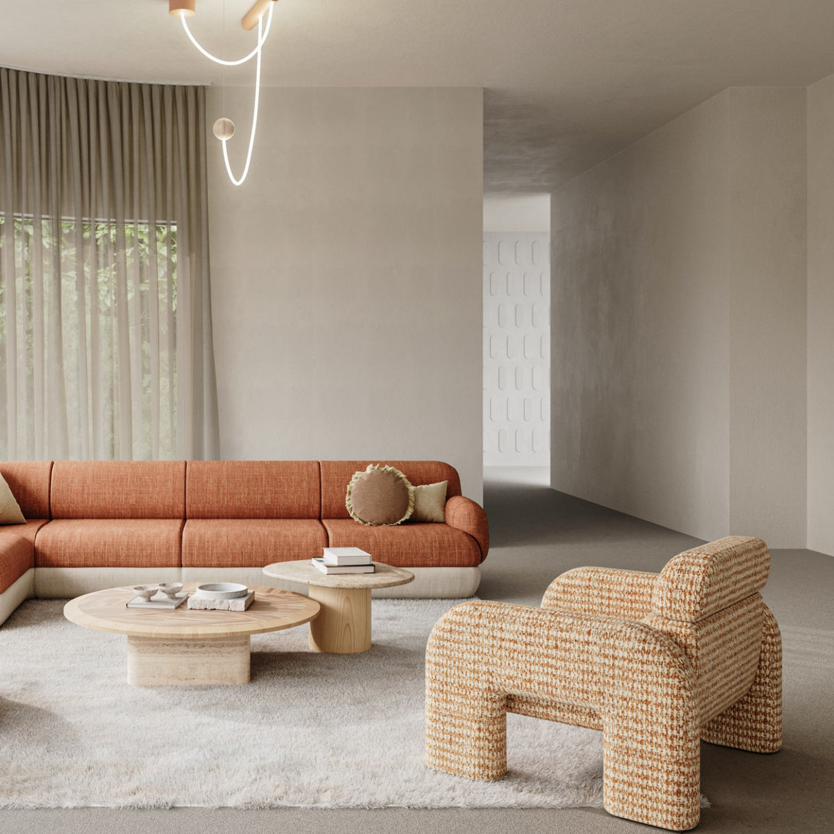 Vertigo Armchair upholstery detail by Maison Burgos
