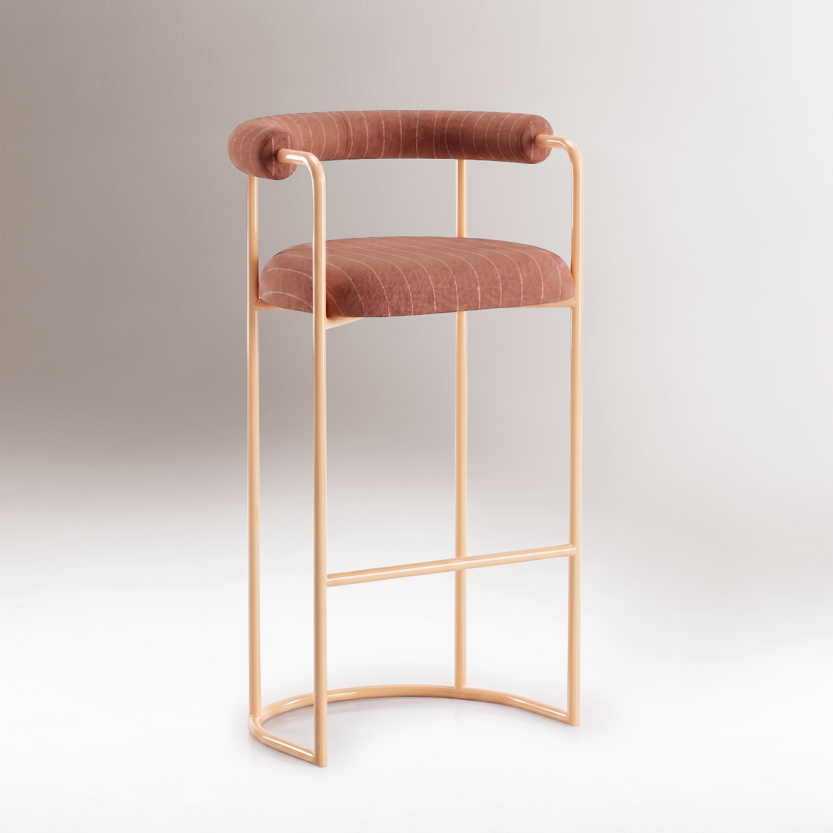 Volta Bar Stool Strasse Cinnamon studio view by Maison Burgos