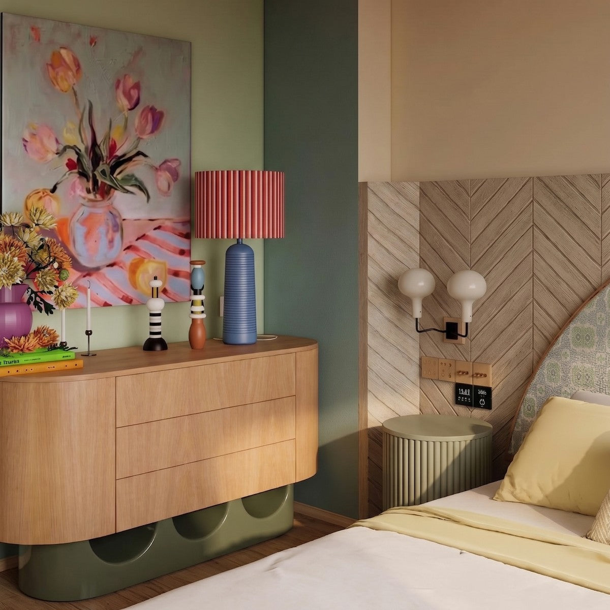 Wave Chest of Drawers styled in a bedroom by Maison Burgos