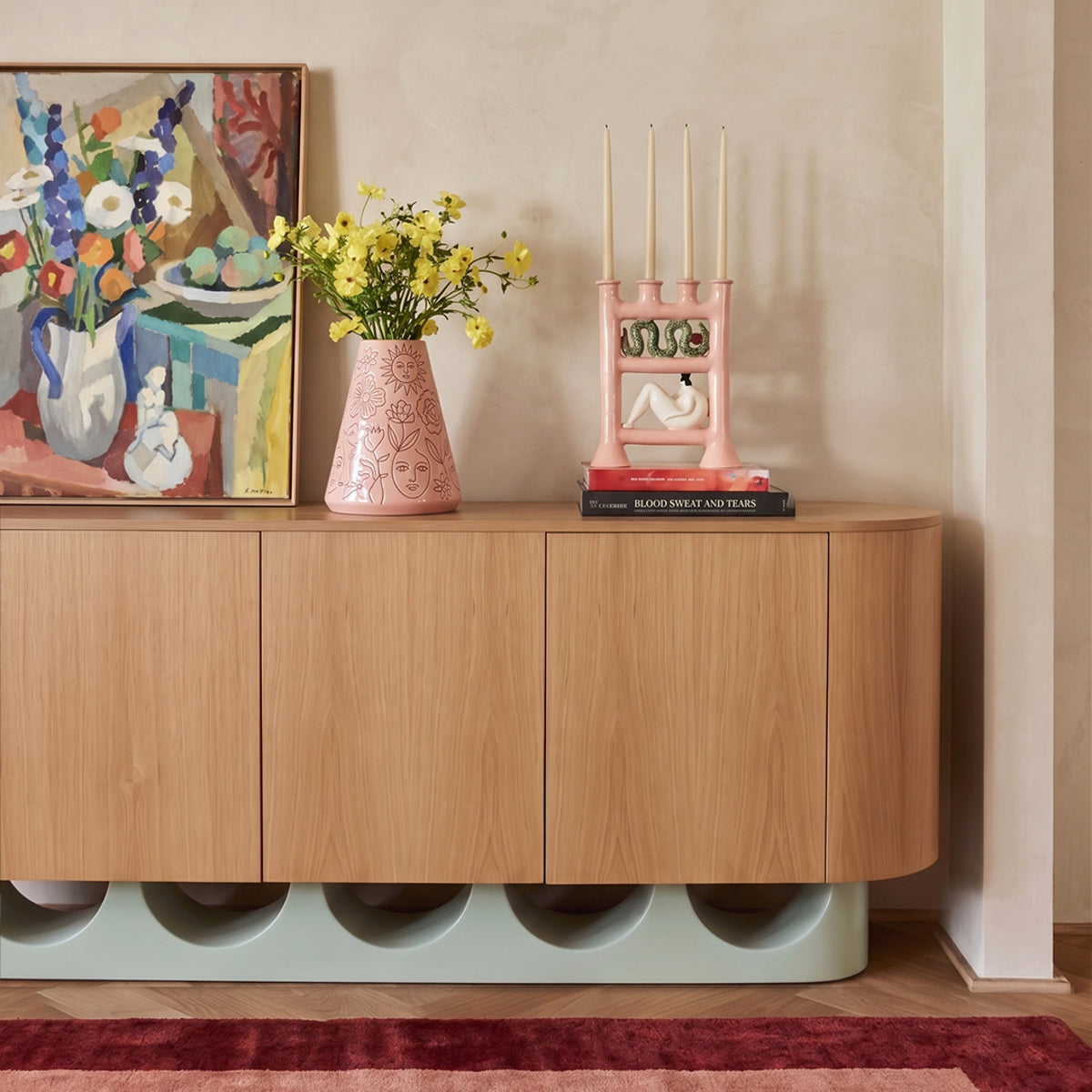 Wave Sideboard styled in a living room by Maison Burgos