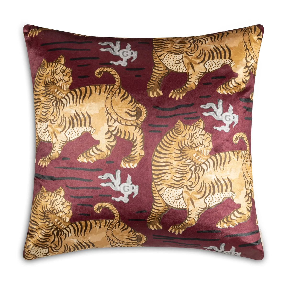 Castle Hill Bali Red Tiger Pillow by Maison Burgos