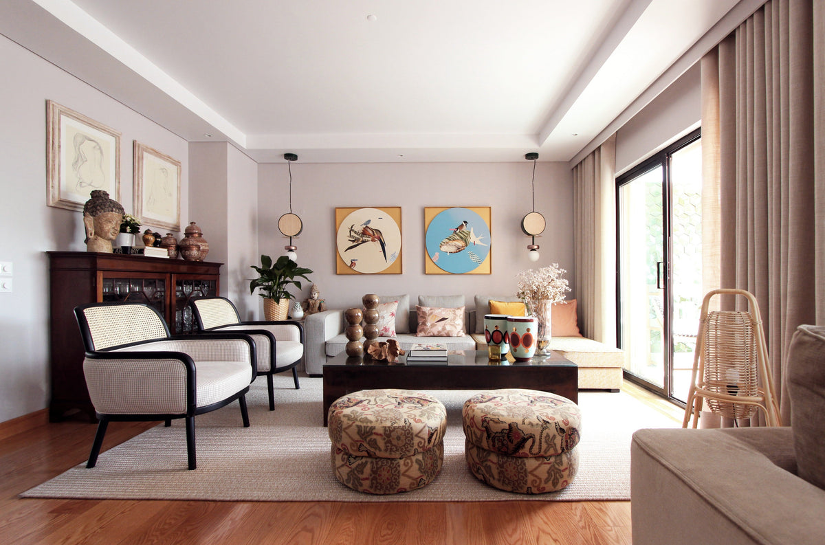 Armchairs in a living room by Maison Burgos