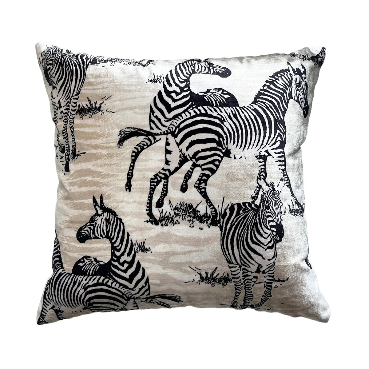 Amber Ivory Zebra Pillow by Maison Burgos