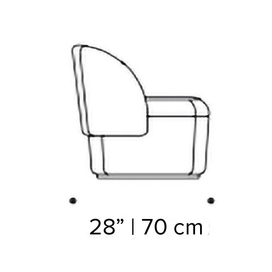 Bisou Armchair, side view