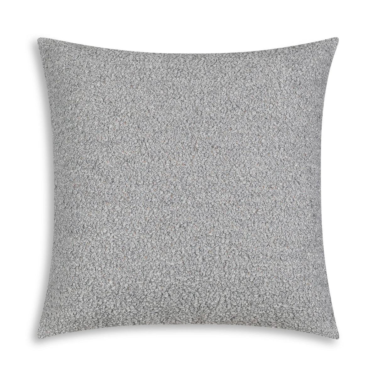 Sparrow Pillow in Grey bouclé-textured weave, front view