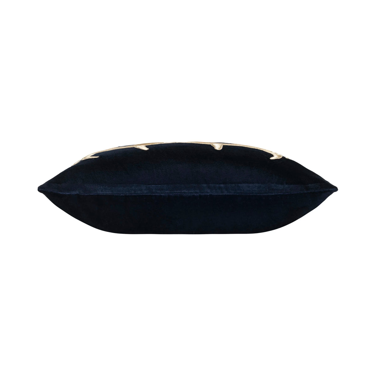Denver Longhorn Pillow in Navy, side profile view