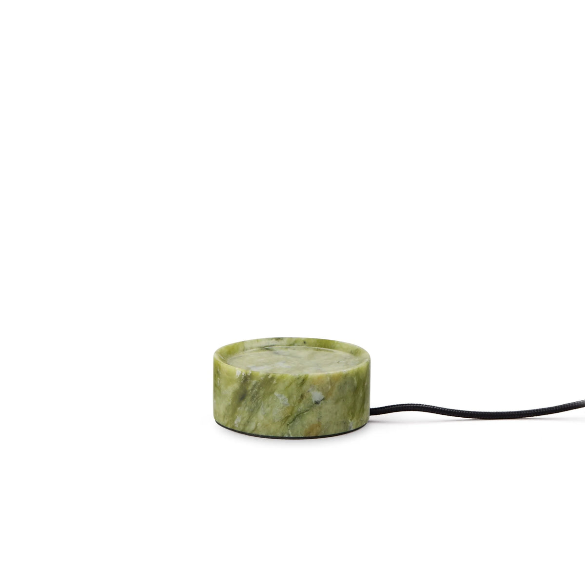 Trip Table Lamp green marble charging base with cable