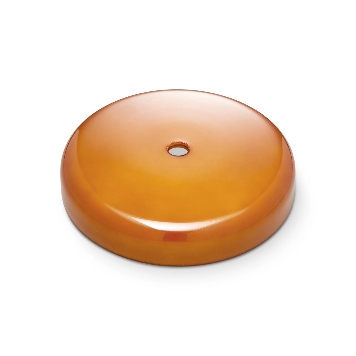 Trip Table Lamp amber glass shade on its own