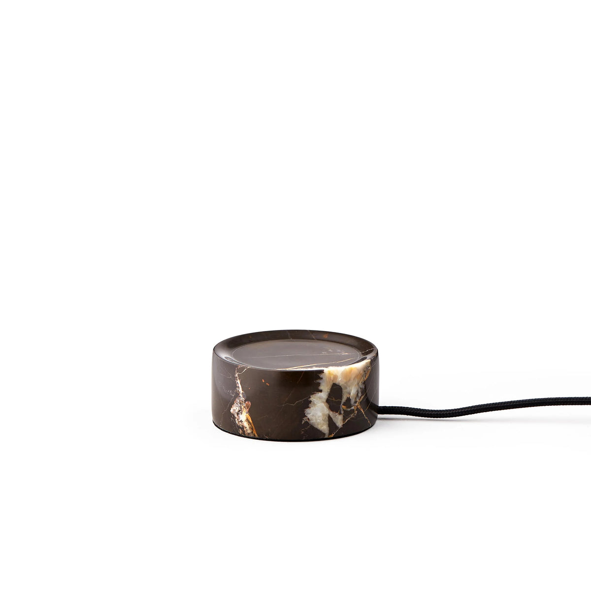 Trip Table Lamp – Dark Clay | Opal dark marble wireless charging base with cord
