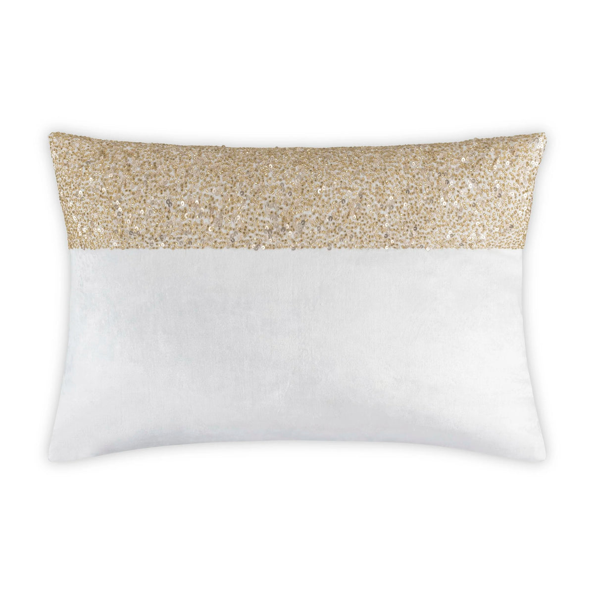 Lena Ivory Gold Lumbar Pillow by Maison Burgos