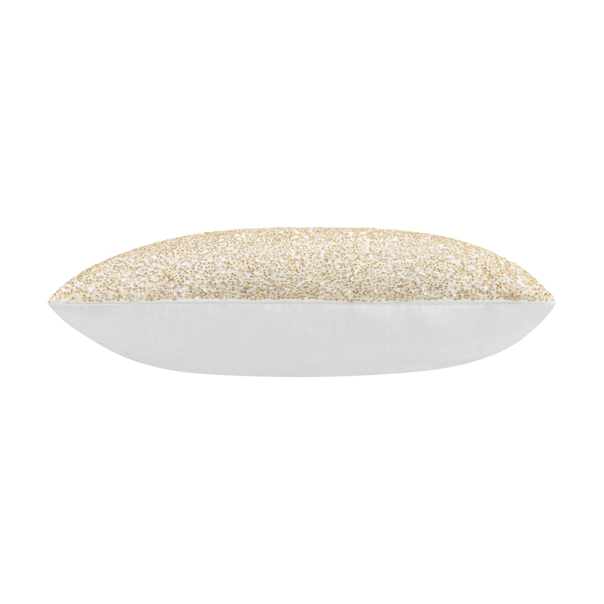 Lena Ivory Gold Lumbar Pillow side view