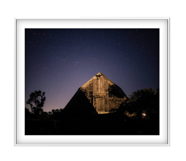Grange photographic print in White frame