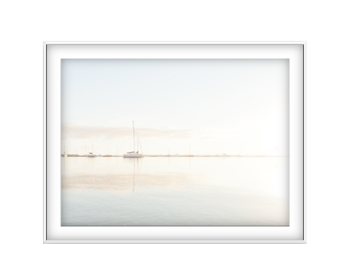 6:00 Am photographic print in White frame