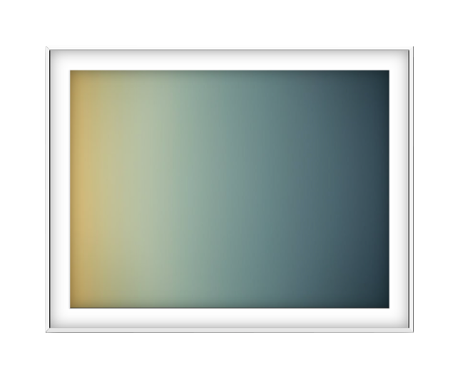 Blue Sunset photographic print in White frame