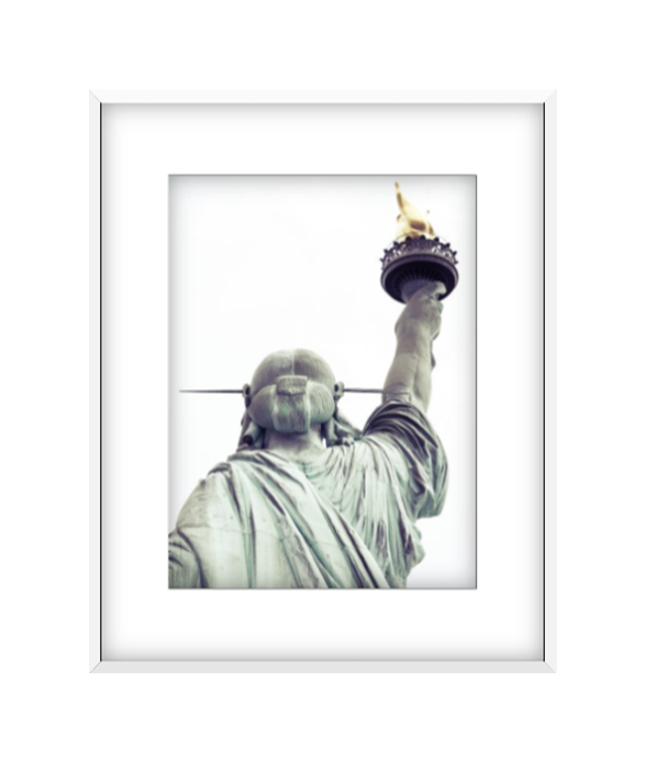 La Dame photographic print in White frame