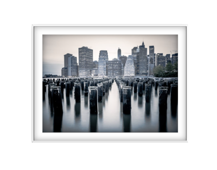 Les Pontons photographic print in White frame