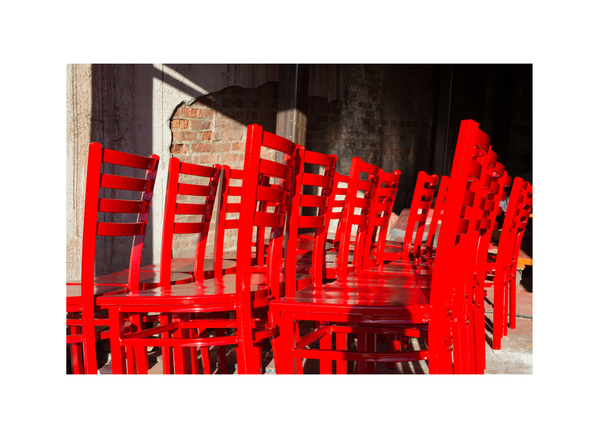 Red Chairs in Acrylic frame