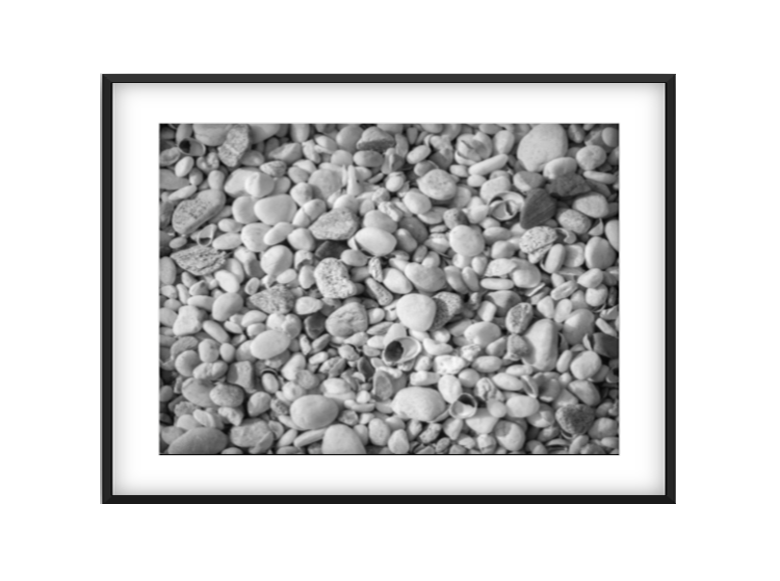 Stones photographic print in Black frame
