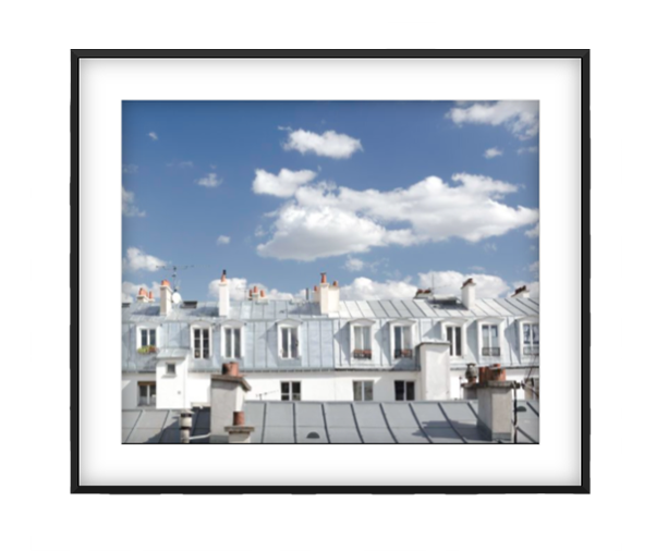Toits de Paris photographic print in Black frame