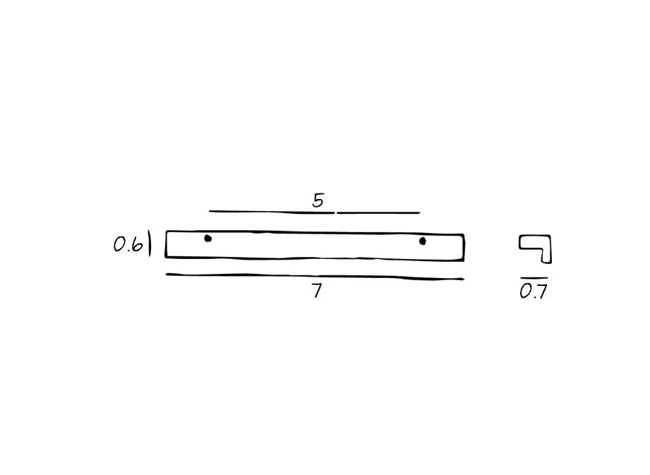 Get a Grip 2 - Cabinet Handle dimensions drawing with measurements