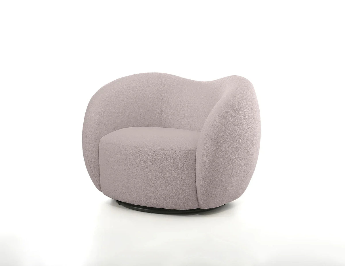 Dune Swivel Lounge Chair in Dusty Rose
