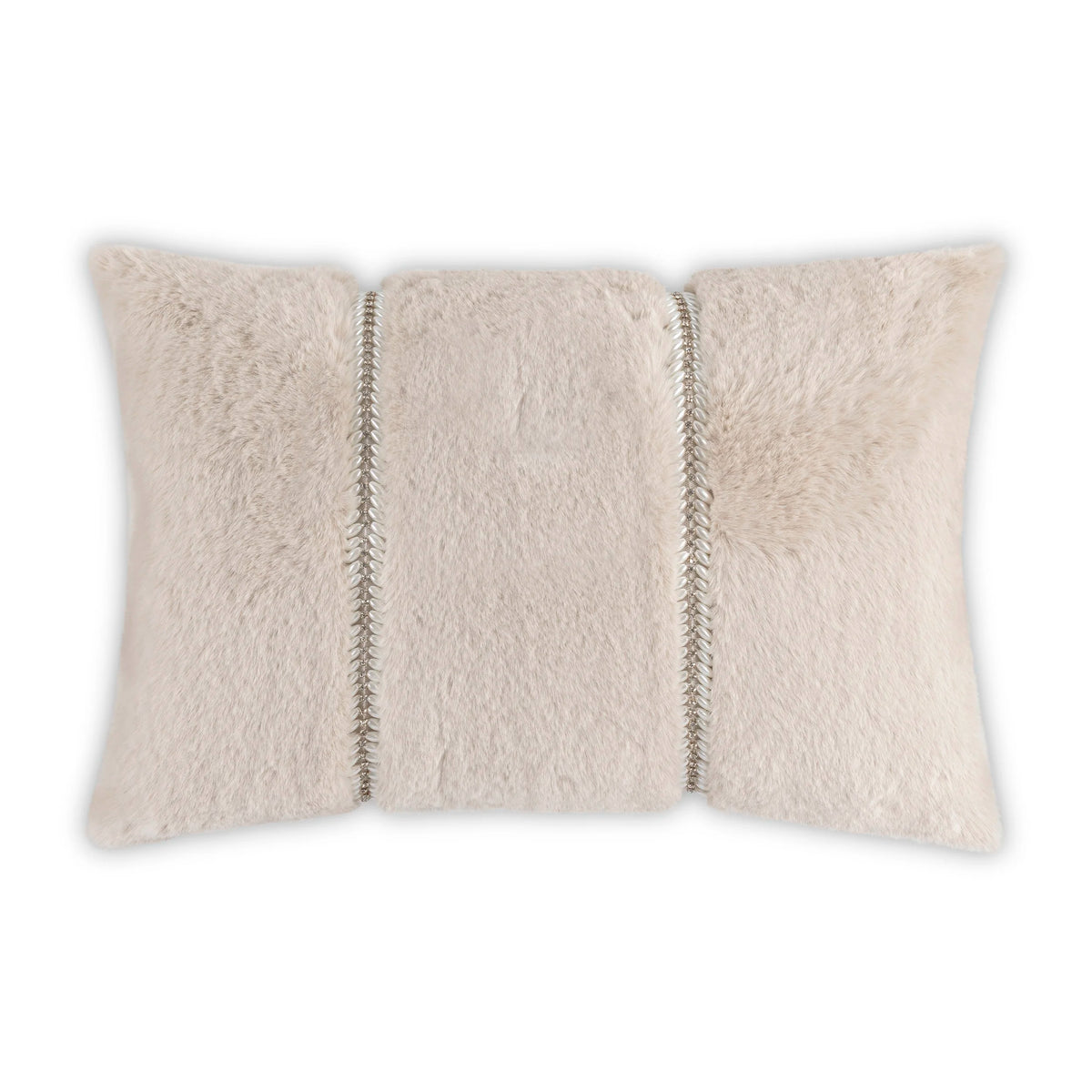 Lux Beige Fur Pillow by Maison Burgos