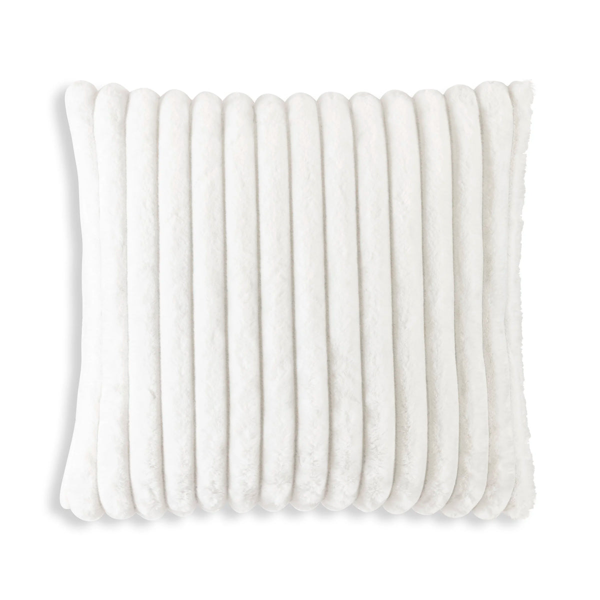 Lux White Fur Pillow by Maison Burgos