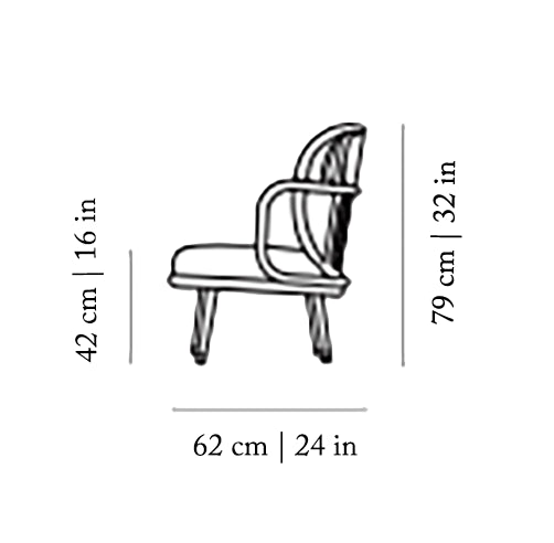 Havana Armchair, side profile