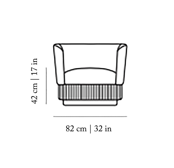 La Folie Armchair, front view
