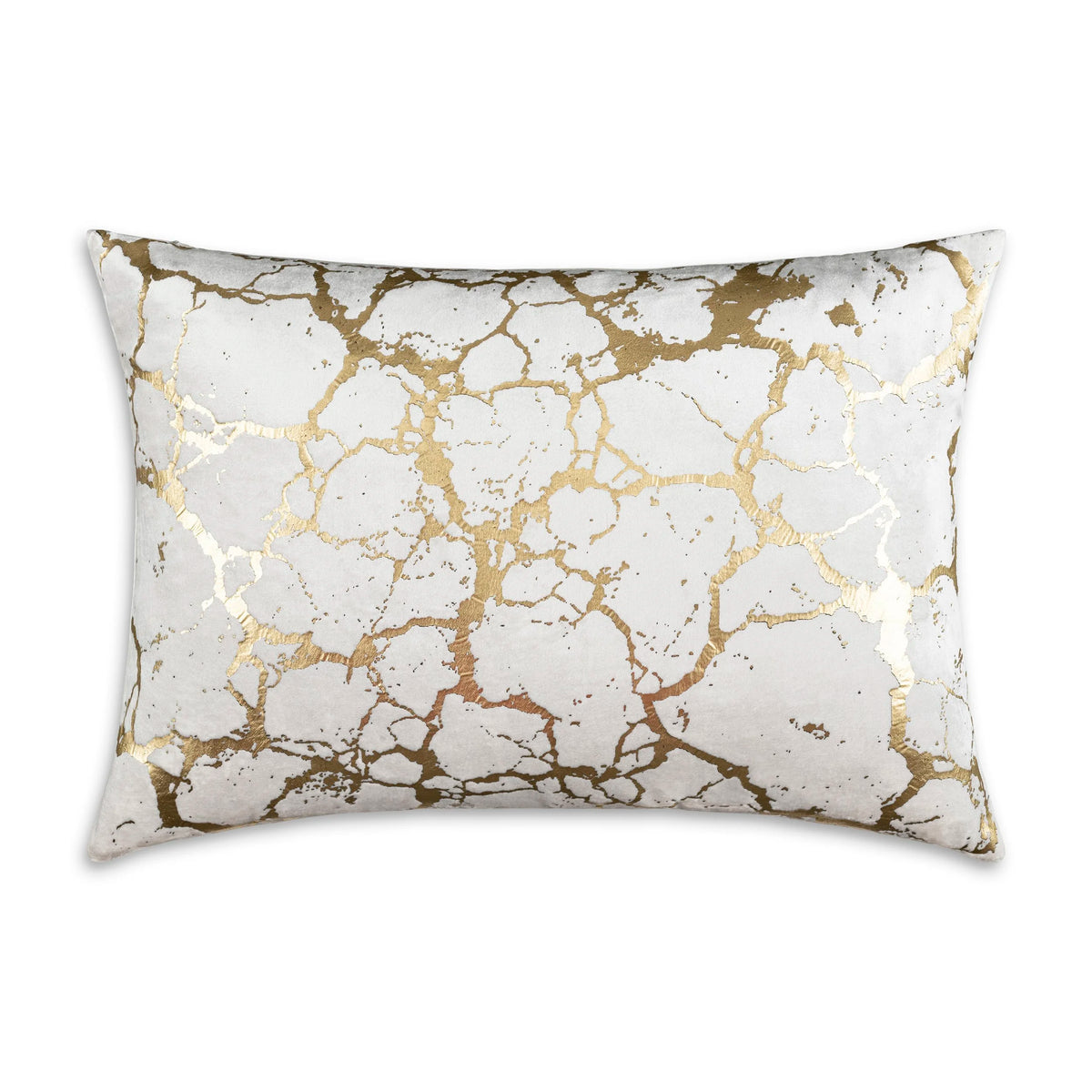 Mila Ivory Gold Lumbar Pillow by Maison Burgos