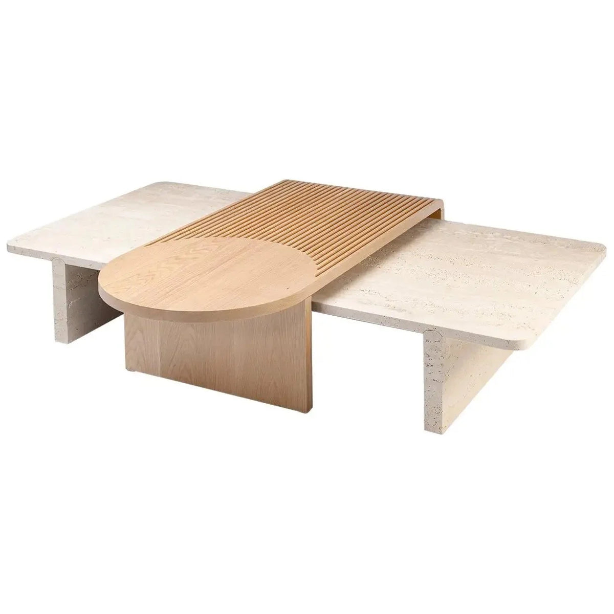 Stick and Stone Coffee Table, front view